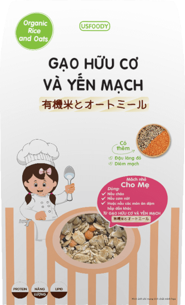 Gạo hữu cơ và yến mạch 500g