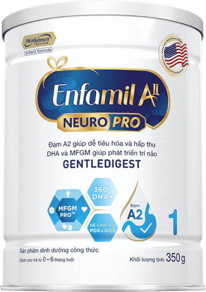 Sữa Enfamil A2 NeuroPro số 1 350g (Infant Formula, 0-6 tháng)