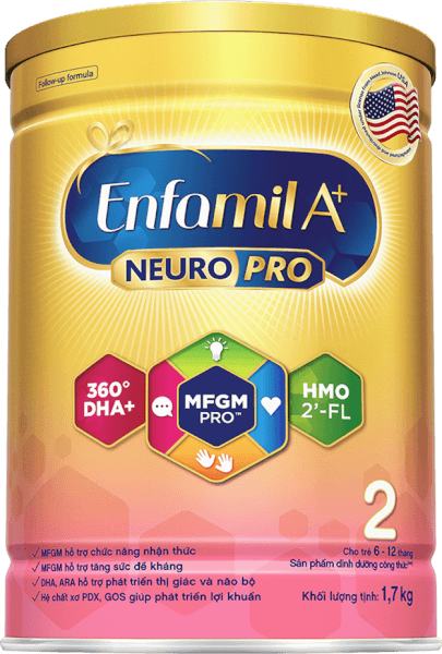 Sữa Enfamil A+ số 2 1700g (6-12 tháng) 2Flex