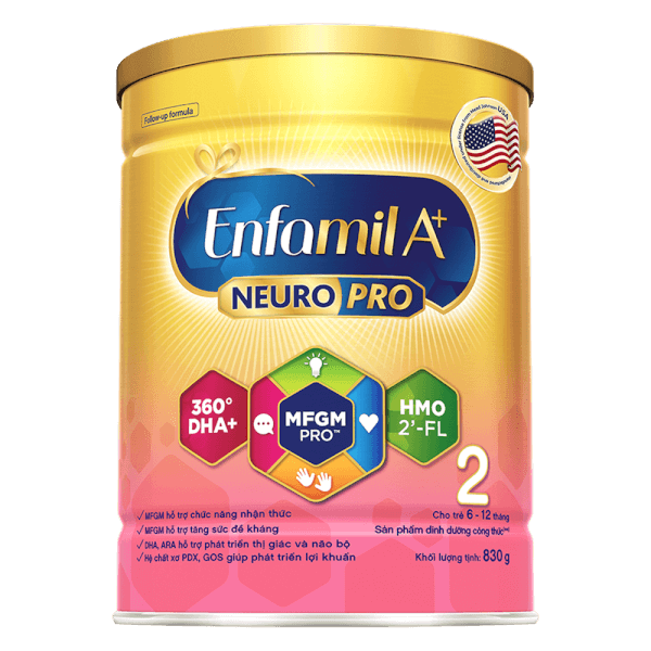 Sữa Enfamil A+ số 2 830g (6-12 tháng) 2Flex