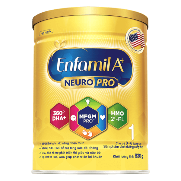 Sữa Enfamil A+ số 1 830g (0-6 tháng) 2Flex