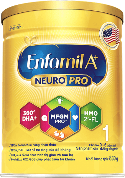 Sữa Enfamil A+ số 1 830g (0-6 tháng) 2Flex