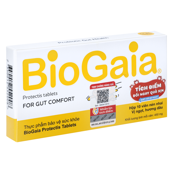 Men vi sinh dạng viên nhai Biogaia