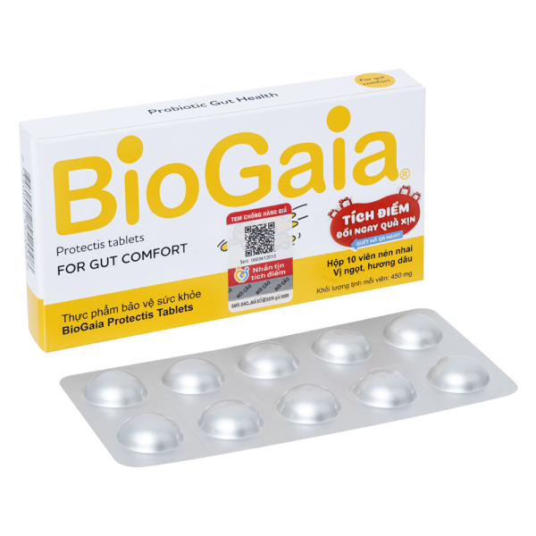 Men vi sinh dạng viên nhai Biogaia