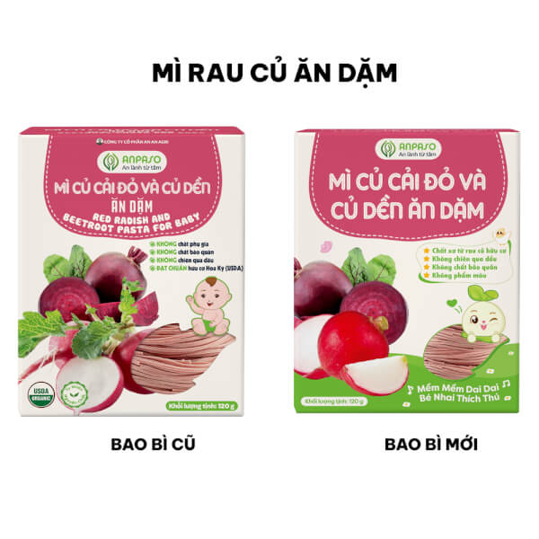 Mì củ cải đỏ & củ dền ăn dặm Anpaso