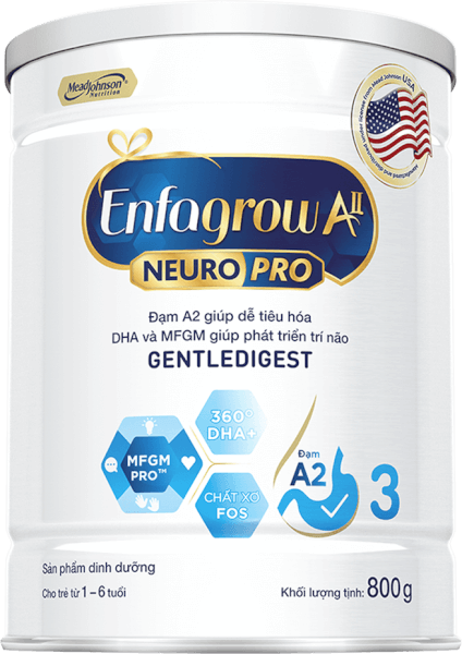 Sữa Enfagrow A2 NeuroPro số 3 800g (1 - 6 tuổi)