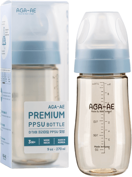 Bình sữa PPSU Aga-ae 270ml (xanh)