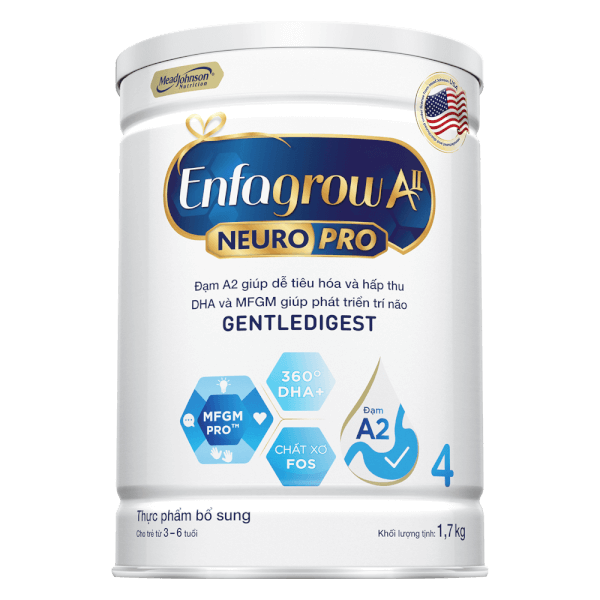 Sữa Enfagrow A2 Neuro Pro số 4 1.7 kg (3 - 6 tuổi)