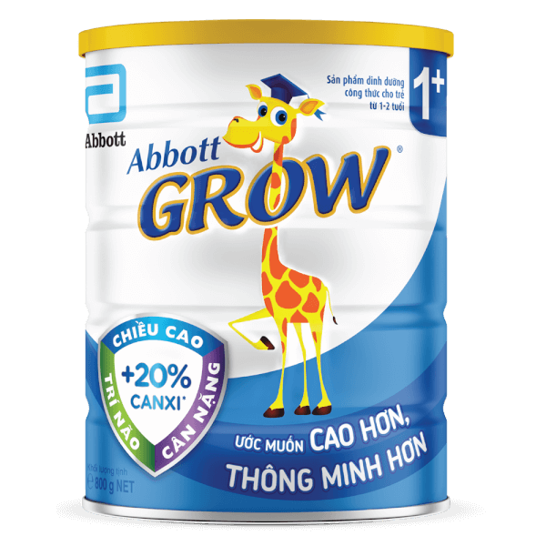 Sữa Abbott Grow 1+ 800g (1-2 tuổi) (Trọng lượng cũ: 850g, Giao ngẫu nhiên)