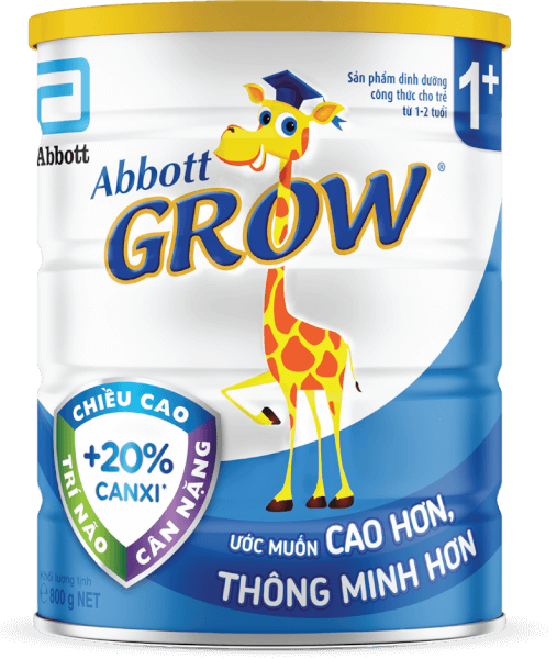 Sữa Abbott Grow 1+ 800g (1-2 tuổi) (Trọng lượng cũ: 850g, Giao ngẫu nhiên)