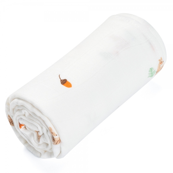 Combo 2 Khăn gạc tắm sợi tre 2 lớp Animo T2304_NBA006 (90x90cm,1 cái) (giao màu ngẫu nhiên)