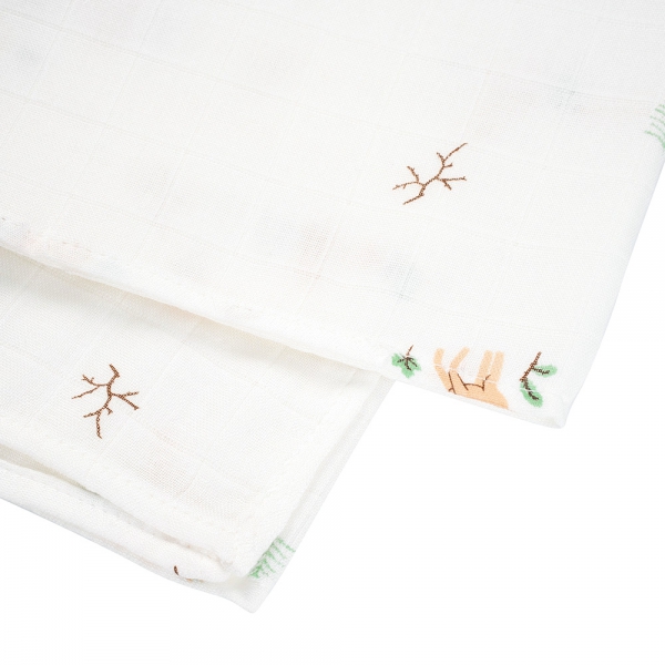 Combo 2 Khăn gạc tắm sợi tre 2 lớp Animo T2304_NBA006 (90x90cm,1 cái) (giao màu ngẫu nhiên)