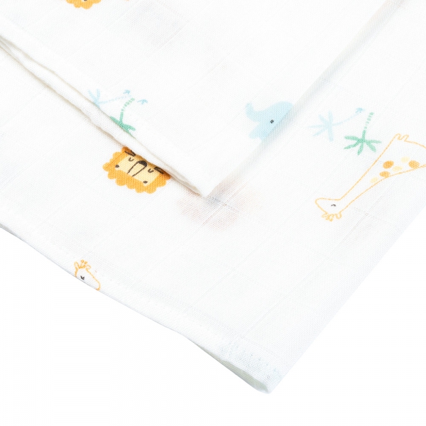 Khăn gạc tắm sợi tre 2 lớp Animo T2304_NBA005 (60x120cm,1 cái) (giao màu ngẫu nhiên)