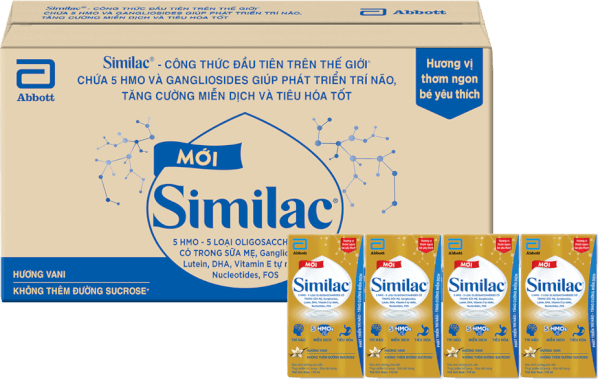 Thùng thực phẩm bổ sung Similac hương vani 110ml (Lốc 4 hộp)