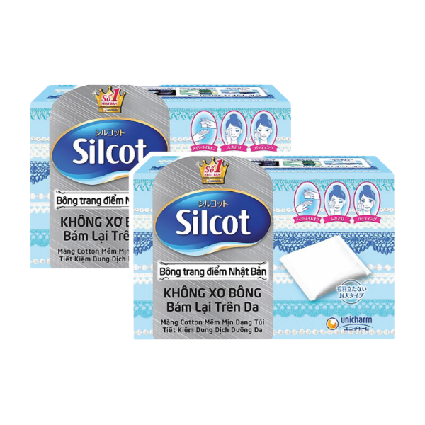 Combo 2 Bông tẩy trang Silcot 82 miếng