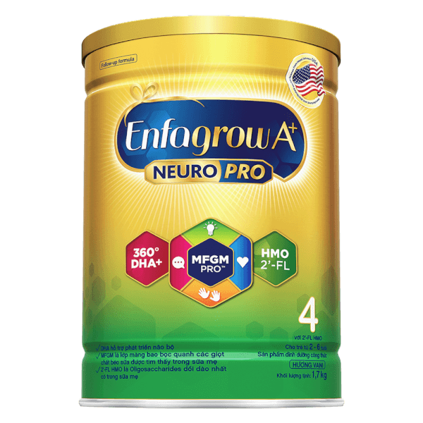 Combo 4 Sữa Enfagrow A+ số 4 1700g (2-6 tuổi) 2Flex