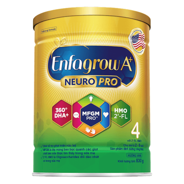 Sữa Enfagrow A+ số 4 830g (2-6 tuổi) 2Flex