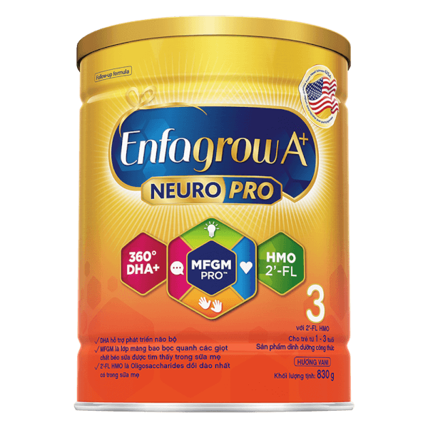 Sữa Enfagrow A+ số 3 830g (1-3 tuổi) 2Flex