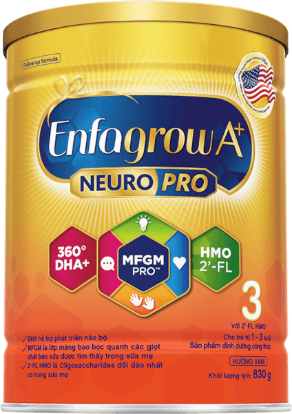 Sữa Enfagrow A+ số 3 830g (1-3 tuổi) 2Flex