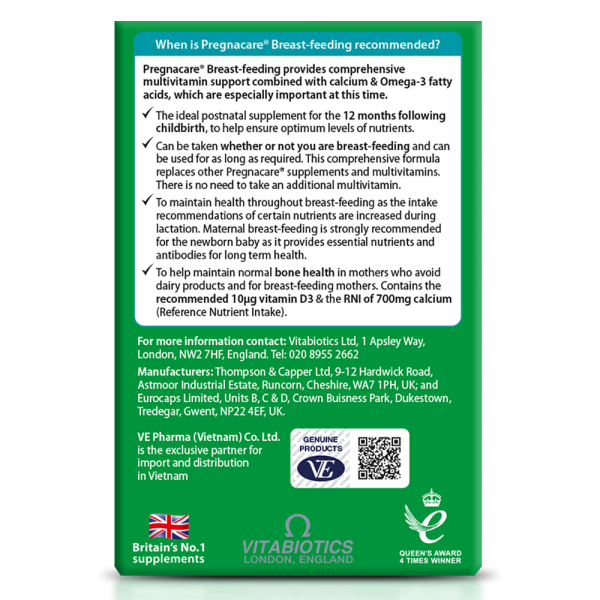 Thực phẩm bảo vệ sức khỏe PREGNACARE BREAST-FEEDING