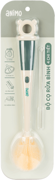 Bộ cọ rửa bình sữa núm ty Animo (4 chi tiết)