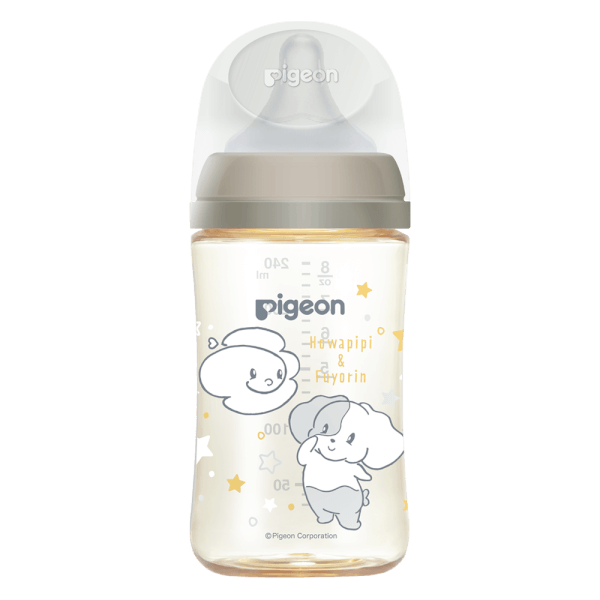 Bình sữa Pigeon PPSU Howapipi WN3 240ml, xám (M)