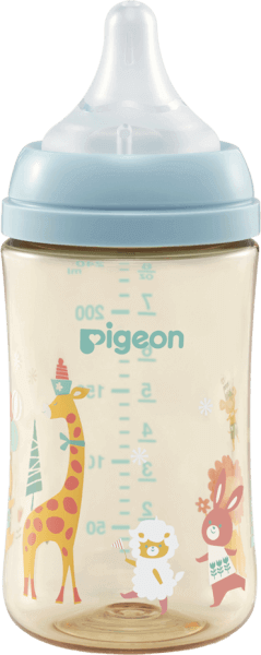 Bình sữa Pigeon PPSU Plus WN3 240 ml, hình thú cưng (M)
