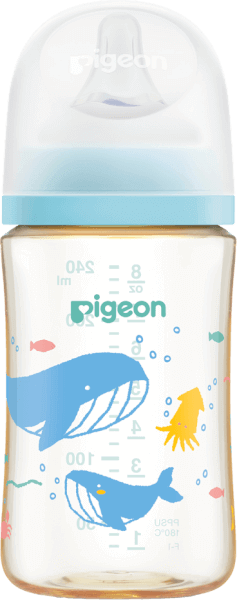 Bình Sữa Pigeon PPSU Softouch Baby-Friendly World 240ml, đại dương (M)