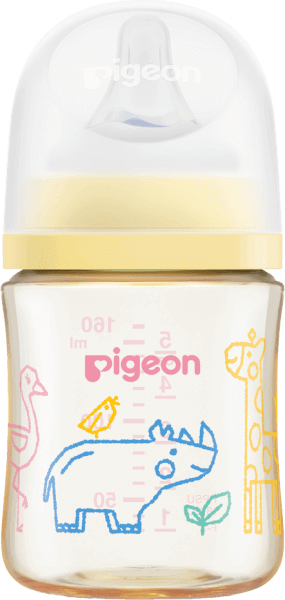 Bình Sữa Pigeon PPSU Softouch Baby-Friendly World 160ml, muông thú SS)