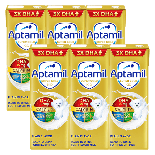 Combo 2 lốc sữa pha sẵn Aptamil Super Gold Kid 180ml (lốc 3 hộp)