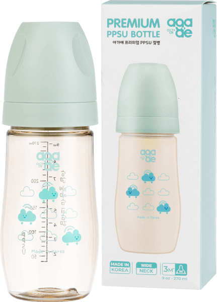 Bình sữa PPSU Aga-ae cao cấp 270ml (mây xanh)