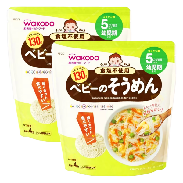 Combo 2 Mì somen không muối Easy Manma Wakodo cho bé từ 5 tháng tuổi