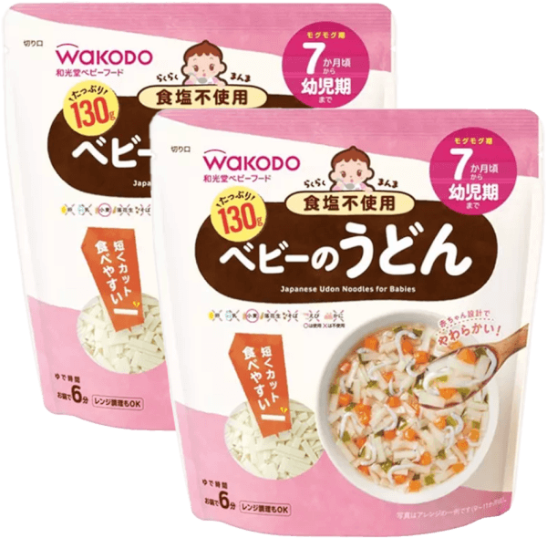 Combo 2 Mì udon không muối Easy Manma Wakodo cho bé