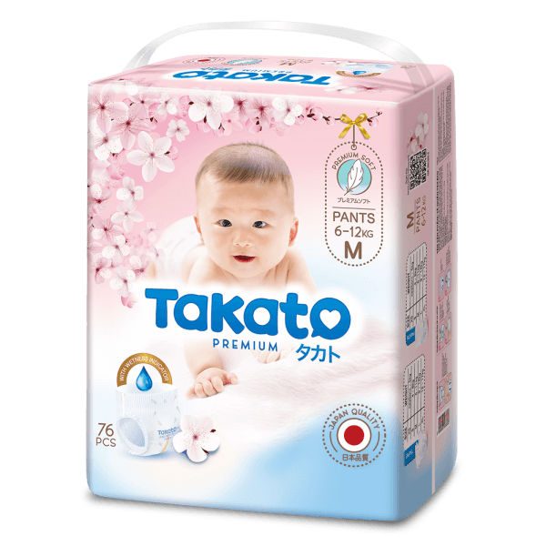Combo 3 Tã quần Takato siêu mềm mại (M, 76 miếng)