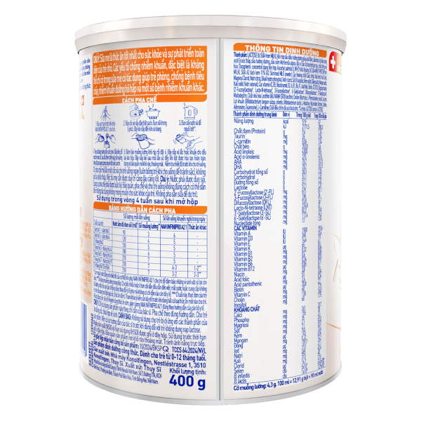 Sữa Nestlé NAN INFINIPRO A2 số 1 400g (6HMO) (0-1 tuổi)