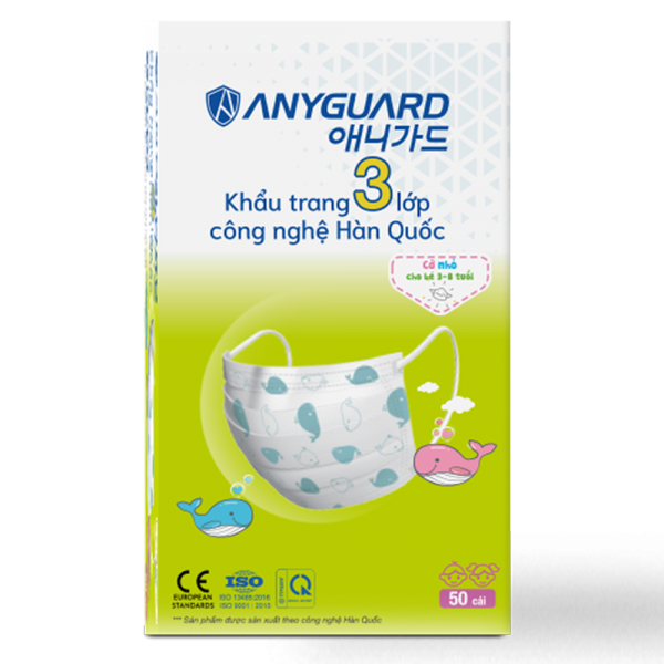 Khẩu trang em bé Anyguard (50 cái/hộp)