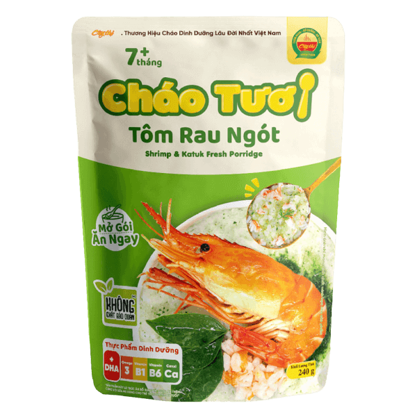Cháo tươi Cây Thị tôm rau ngót