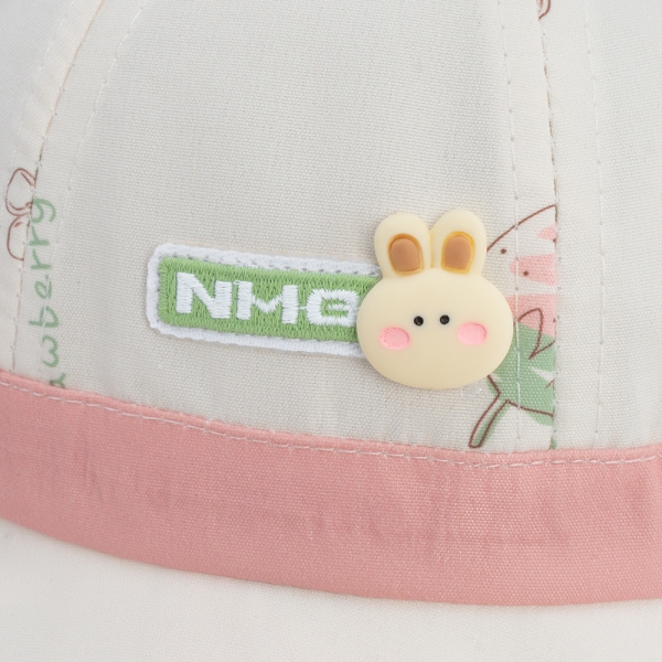Nón em bé gái 0-12M vành tròn Animo A2503_JK010 (44cm, Trắng)