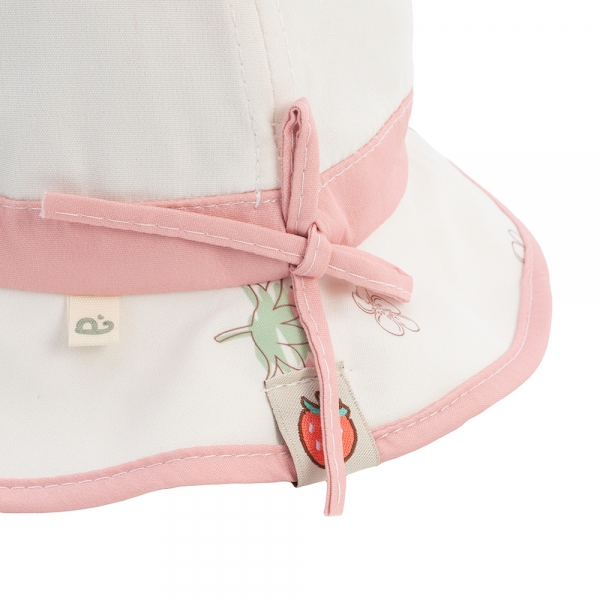 Nón em bé gái 0-12M vành tròn Animo A2503_JK010 (44cm, Trắng)