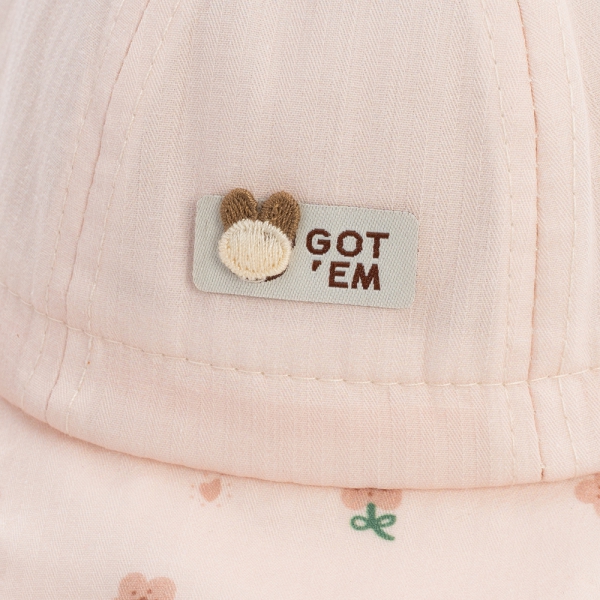 Nón em bé gái 0-12M vành tròn Animo A2503_JK009 (46cm,Màu be)