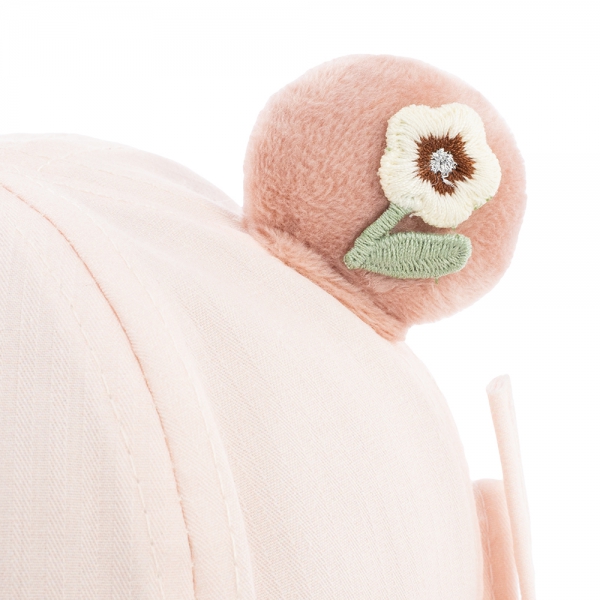 Nón em bé gái 0-12M vành tròn Animo A2503_JK009 (46cm,Màu be)