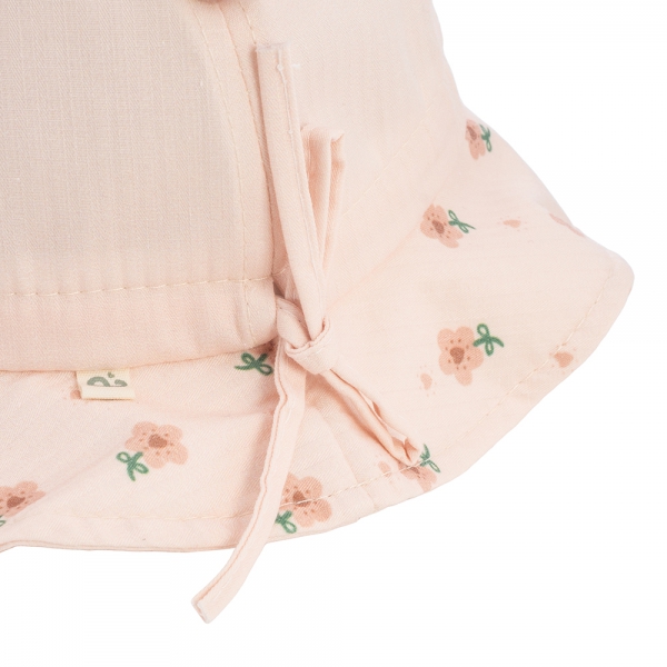 Nón em bé gái 0-12M vành tròn Animo A2503_JK009 (46cm,Màu be)