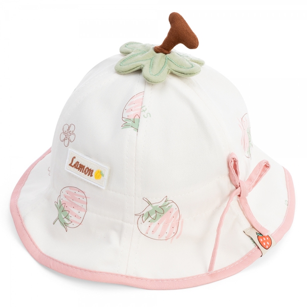 Nón vành tròn bé gái 1-3Y Animo A2503_JK003 (48cm,Trắng)