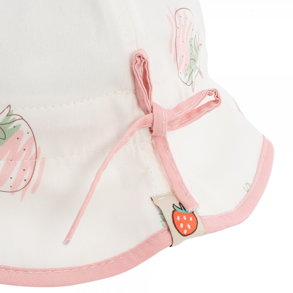 Nón vành tròn bé gái 1-3Y Animo A2503_JK003 (48cm,Trắng)