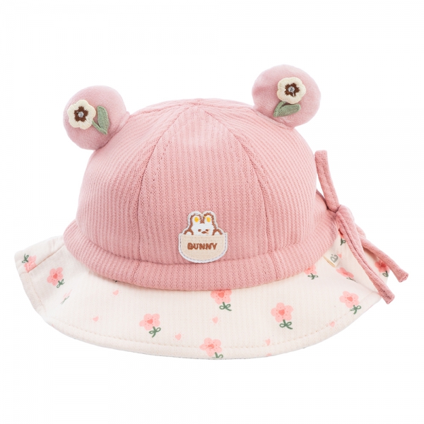 Nón vành tròn bé gái 1-3Y Animo A2503_JK002 (48cm,Hồng)