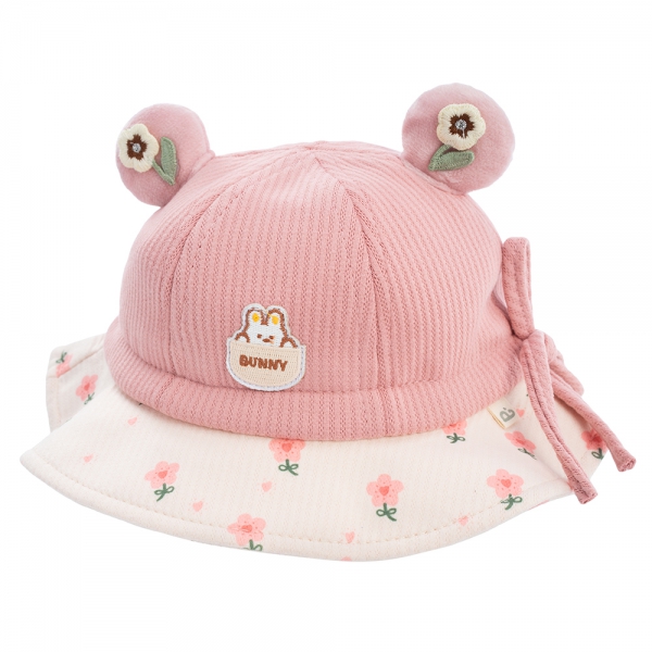 Nón vành tròn bé gái 1-3Y Animo A2503_JK002 (48cm,Hồng)