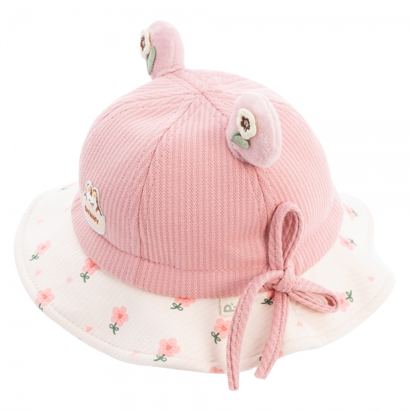 Nón vành tròn bé gái 1-3Y Animo A2503_JK002 (48cm,Hồng)