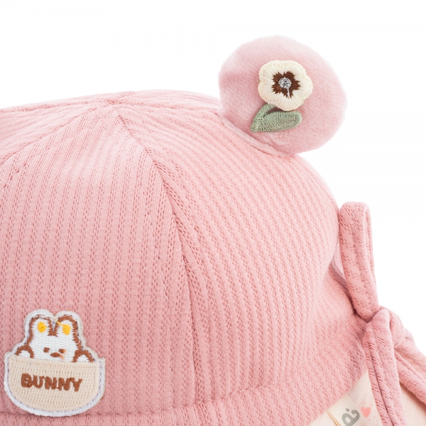 Nón vành tròn bé gái 1-3Y Animo A2503_JK002 (48cm,Hồng)