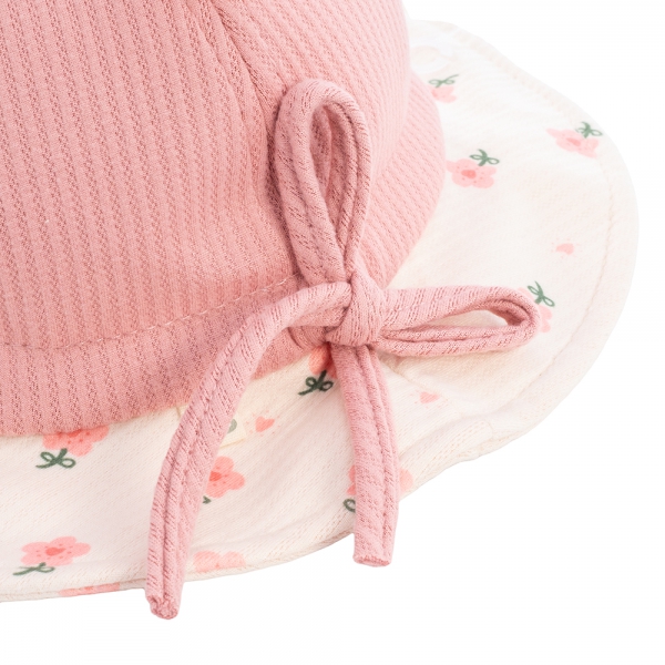 Nón vành tròn bé gái 1-3Y Animo A2503_JK002 (48cm,Hồng)