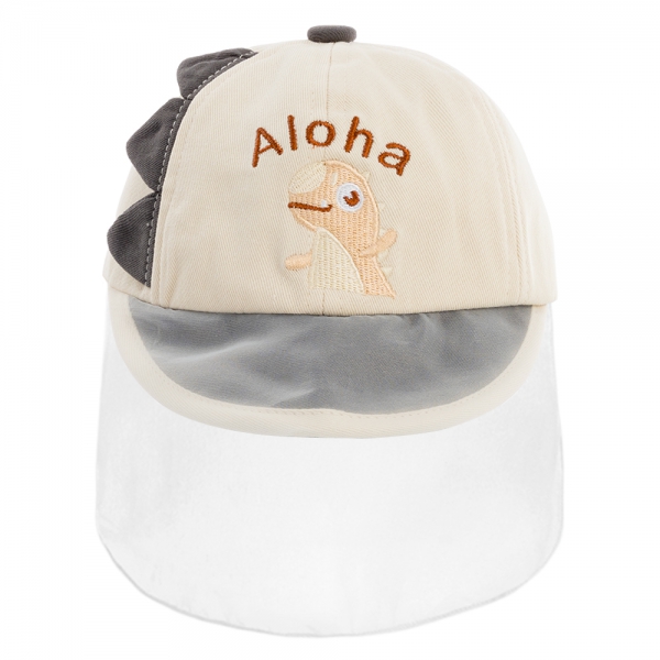 Nón lưỡi trai khăn voan bé trai 0-12M Animo A2506_MN036 (46cm,Xám-Kem)